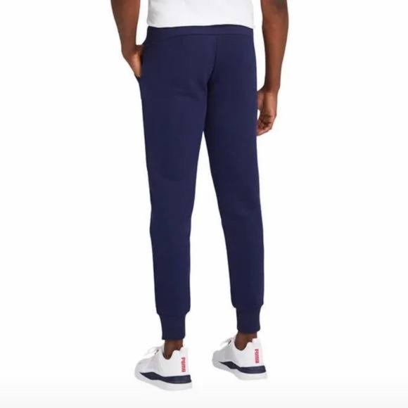 Puma Men's Fleece Jogger Pants Navy - Picture 10 of 10